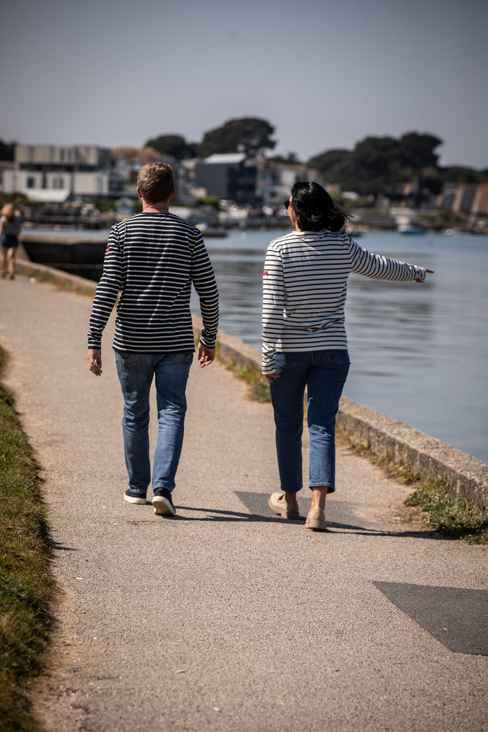 Arthur Beale Marina Cotton Striped T-shirt (Long Sleeve)