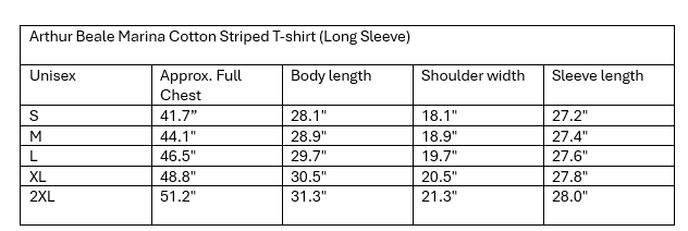 Arthur Beale Marina Cotton Striped T-shirt (Long Sleeve)