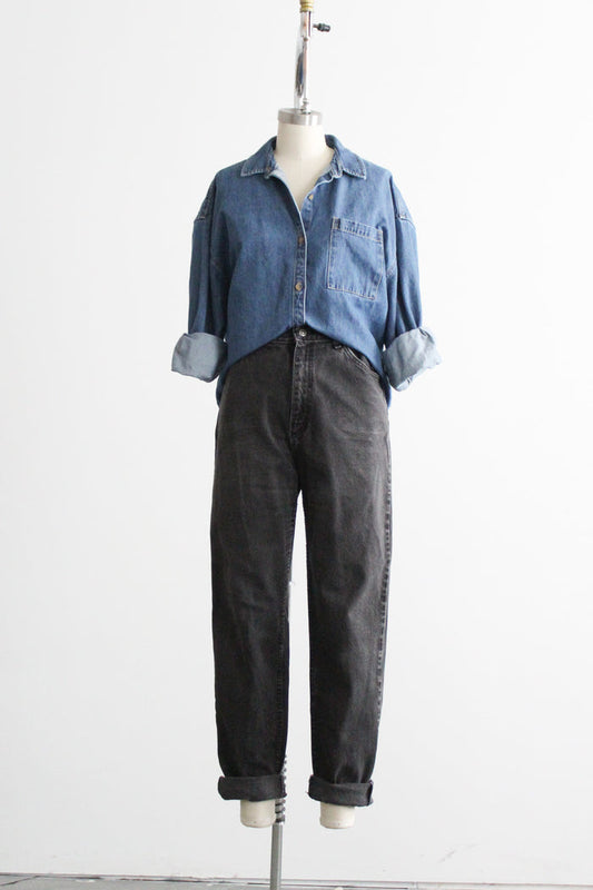 ash black mom jeans