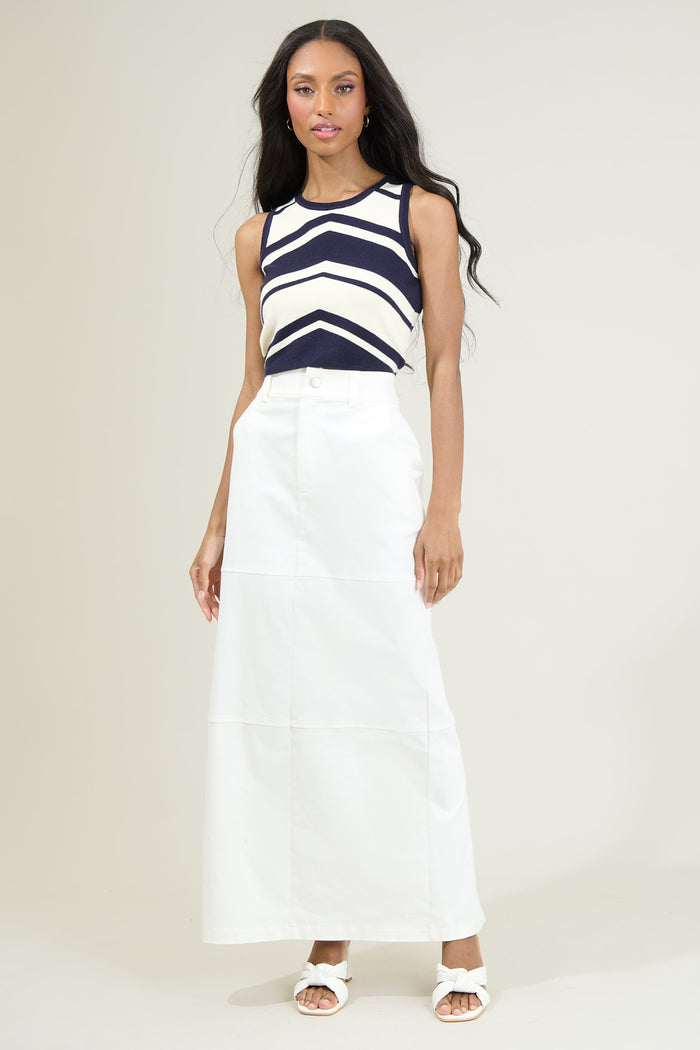 Avory Back Slit Maxi Skirt