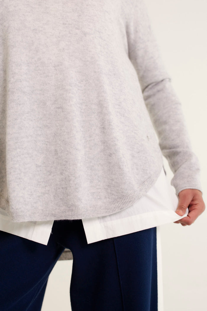 Baby Belle Cashmere Sweater In Derby Grey