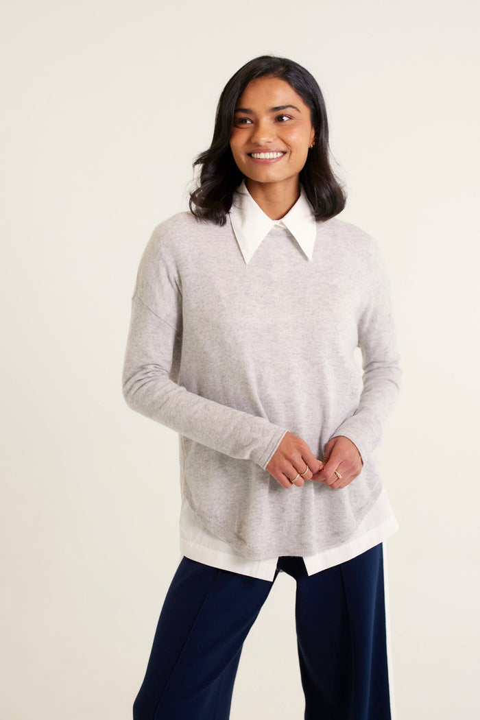 Baby Belle Cashmere Sweater In Derby Grey