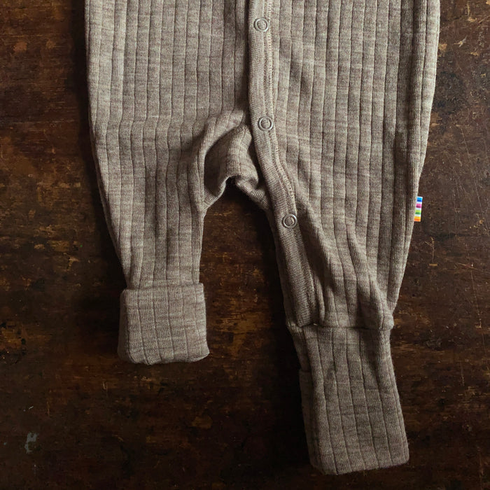 Baby & Kids Merino Wool Rib Pyjamas - Sesame