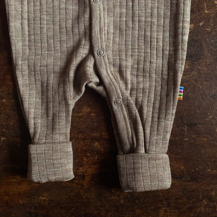 Baby & Kids Merino Wool Rib Pyjamas - Sesame