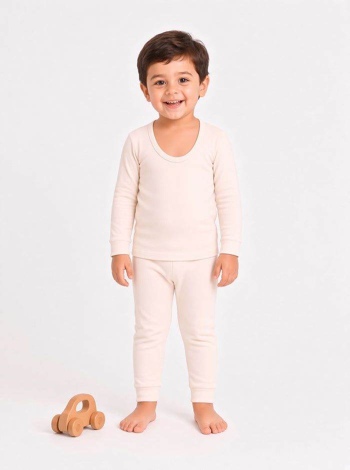 Baby Kids Premium 100% Combed Cotton Inner Thermal Shirt & Trouser Set (999)