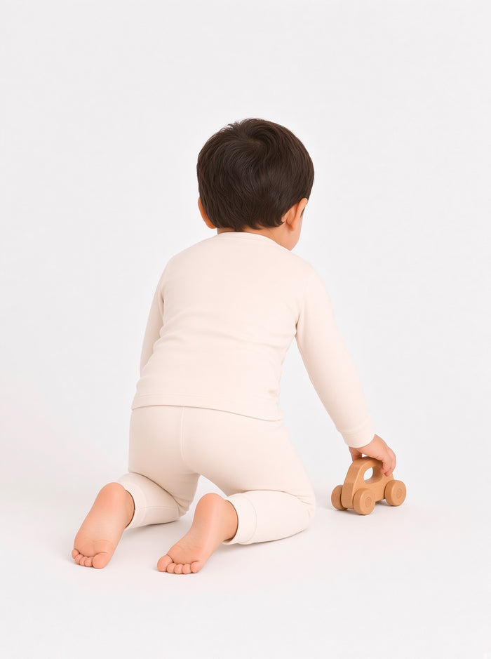 Baby Kids Premium 100% Combed Cotton Inner Thermal Shirt & Trouser Set (999)