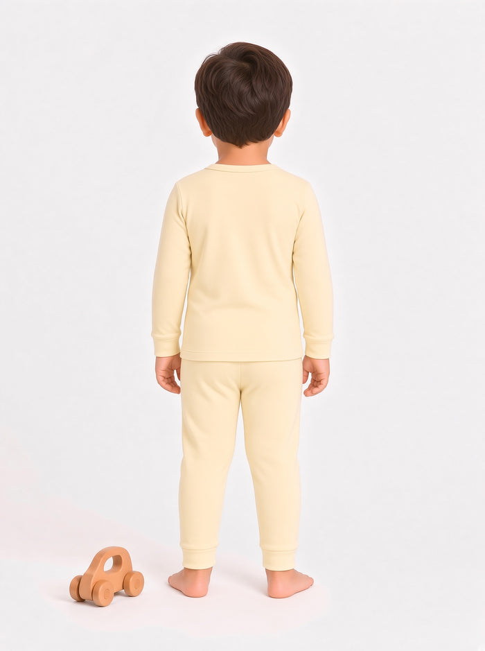 Baby Kids Premium Blended Wool Inner Thermal Shirt & Trouser Set (1350)
