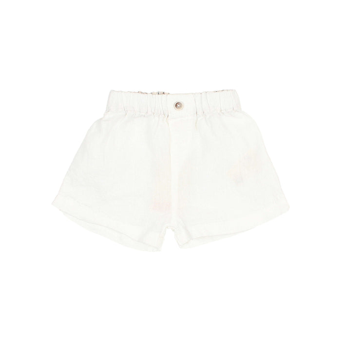 BUHO Baby Linen Shorts White available at SMOL Store, Beirut
