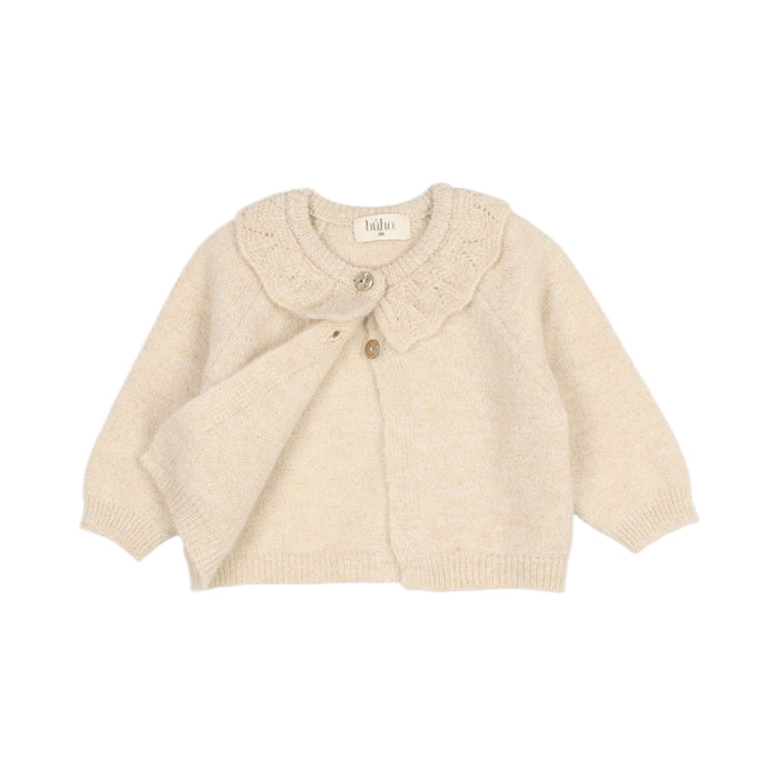 Baby Lurex Cardigan Natural