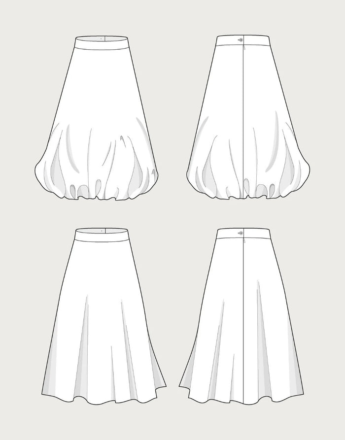 Balloon Skirt Sewing Pattern, The Assembly Line