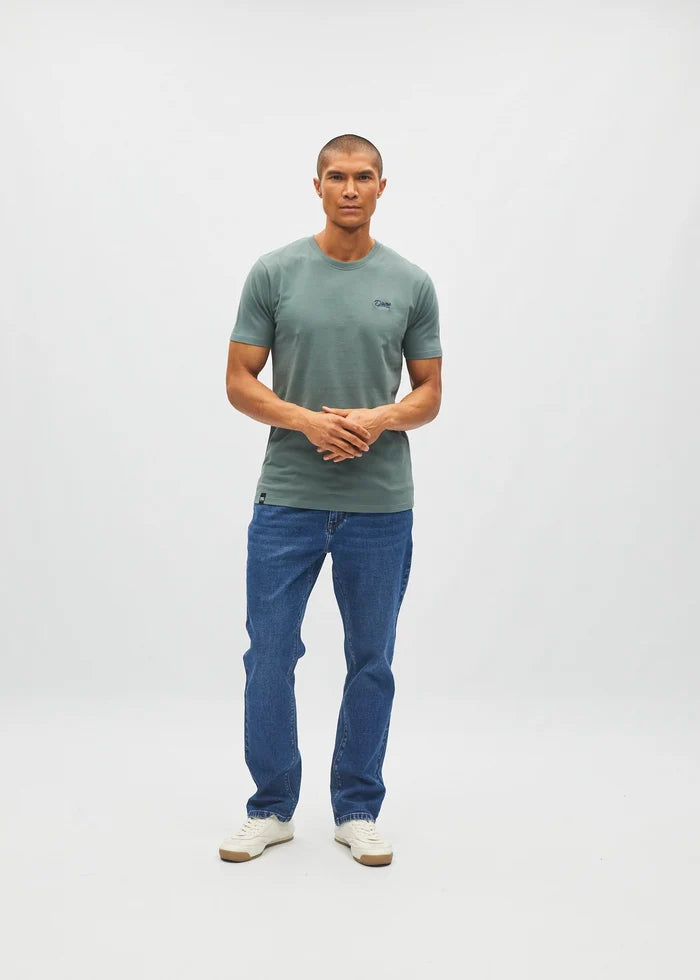 Basic Caden O Neck Tee Green Meadow