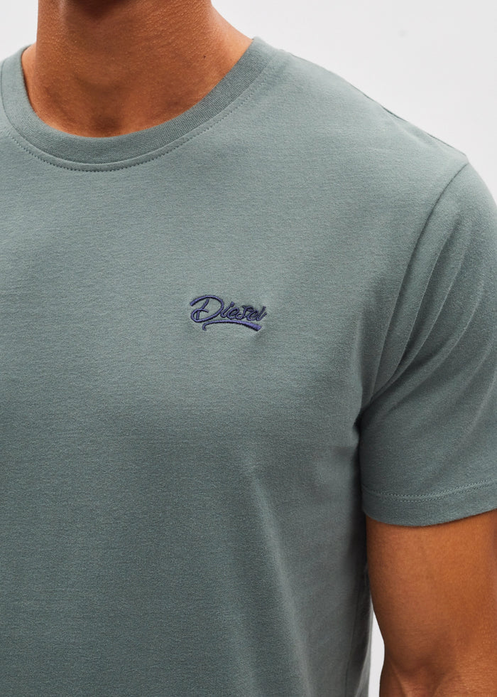 Basic Caden O Neck Tee Green Meadow