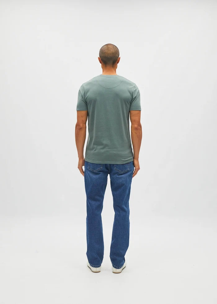 Basic Caden O Neck Tee Green Meadow