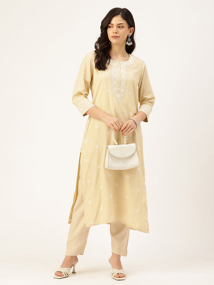 Beige Pencil Pant
