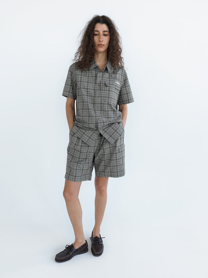 Belted Check Short