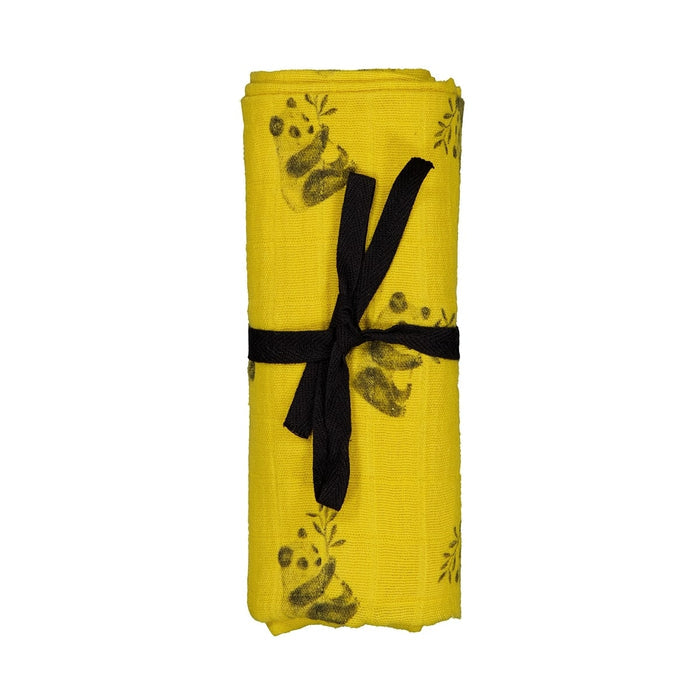 Bianca Printed Swaddle Panda Yellow