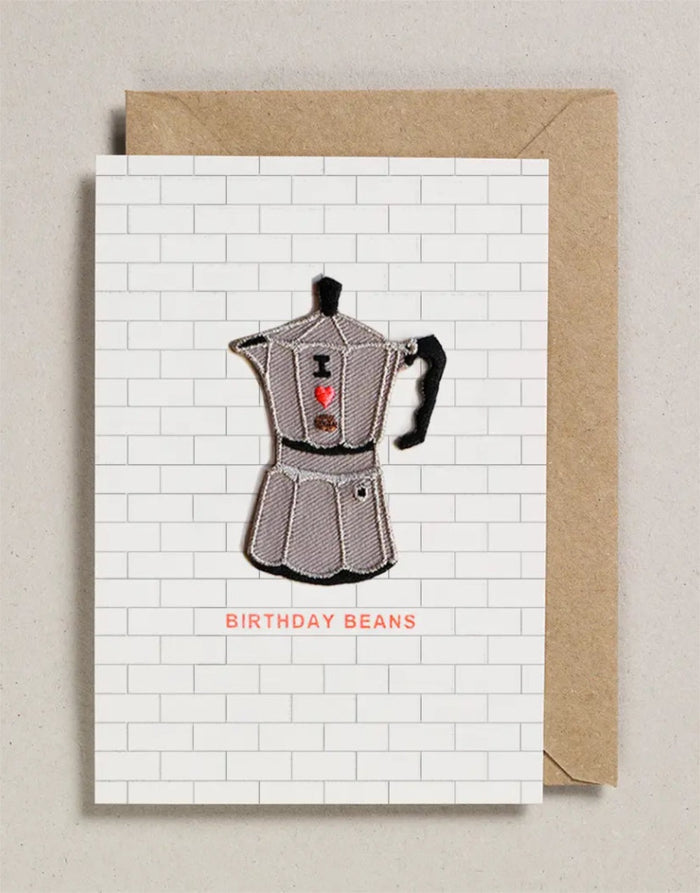 Birthday Beans Iron on Patch Greeting Card, Petra Boase