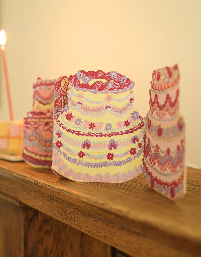 Birthday Cake Concertina Greeting Card, East End Press