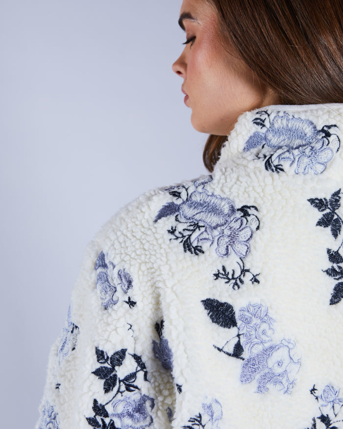 Bjork Borg Fleece Jacket Chalk