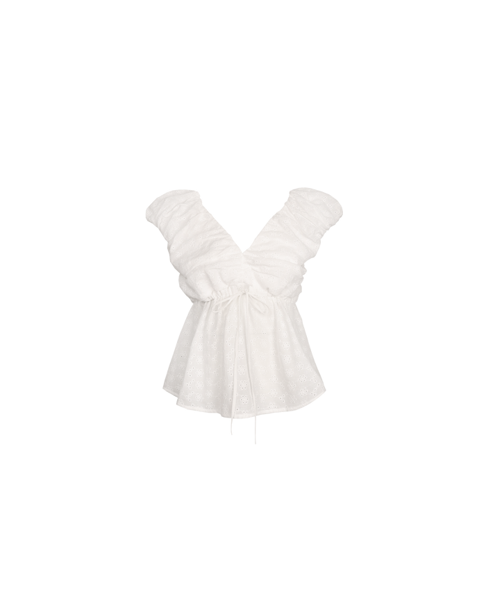 BLANCA TOP WHITE BROIDERY