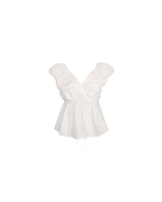 BLANCA TOP WHITE BROIDERY