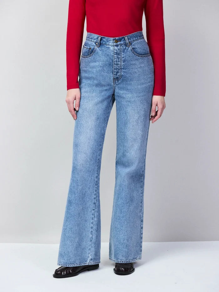 Blue Denim Bootcut Jeans