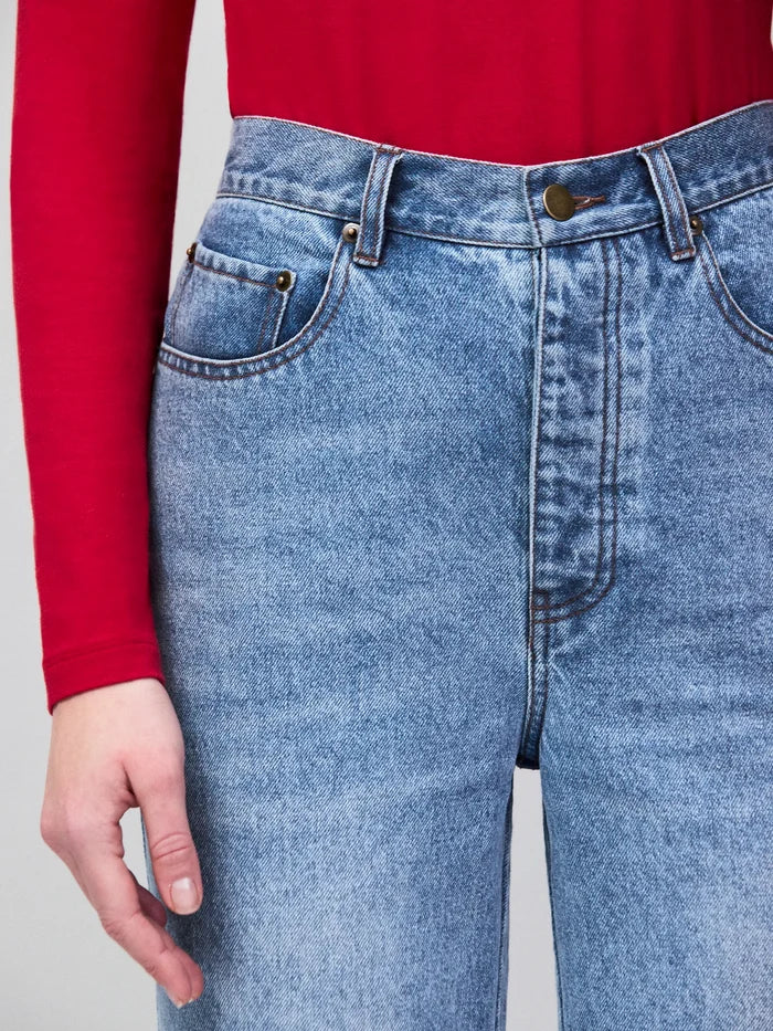 Blue Denim Bootcut Jeans