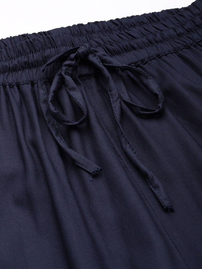 Blue Ethnic Palazzos,  Palazzo, Solid Palazzo, Plain Palazzo
