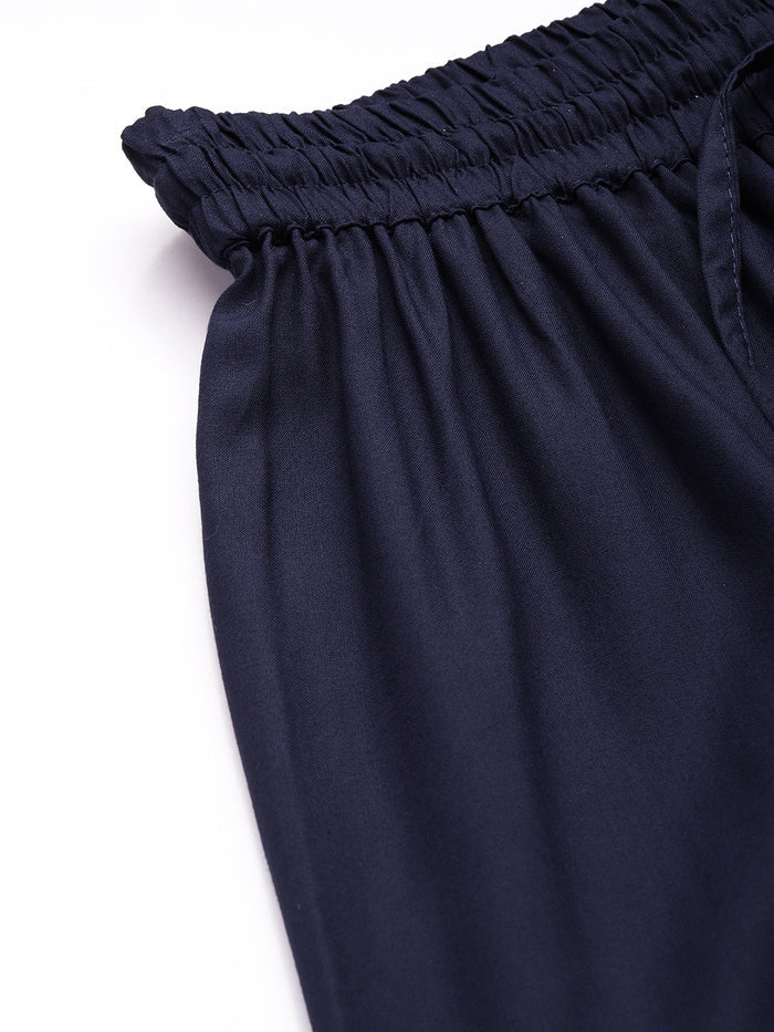 Blue Ethnic Palazzos,  Palazzo, Solid Palazzo, Plain Palazzo