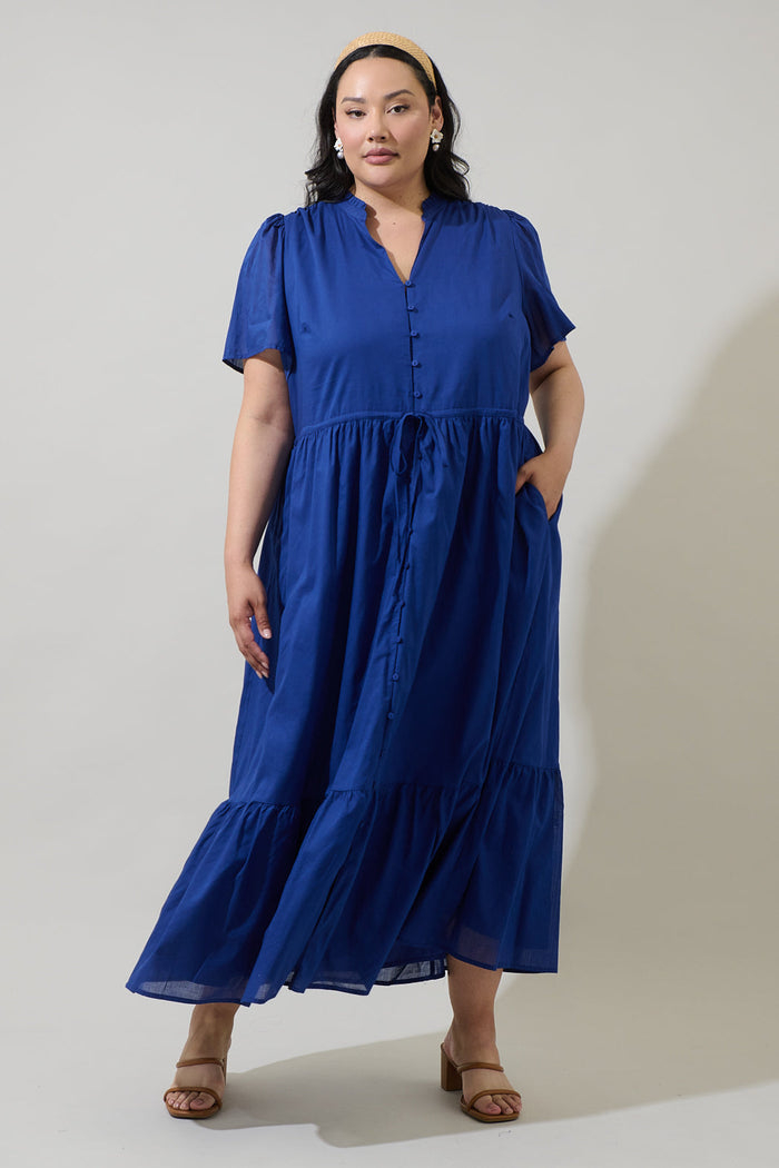 Bluebell Button Down Maxi Dress Curve