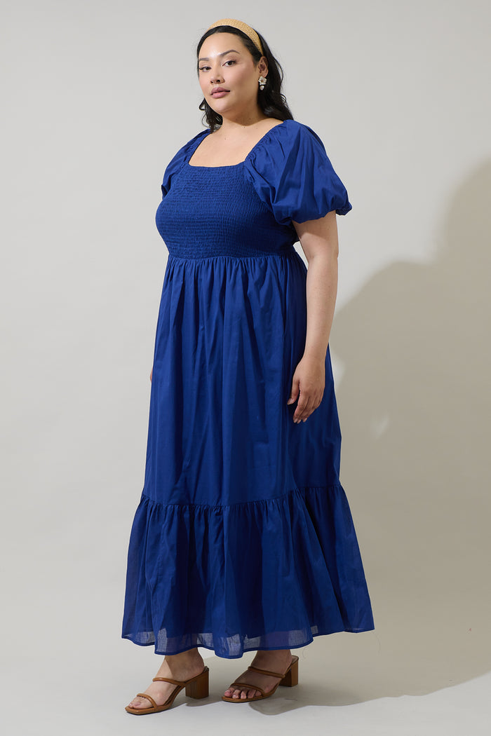 Bluebell Smocked Maxi Dress Curve