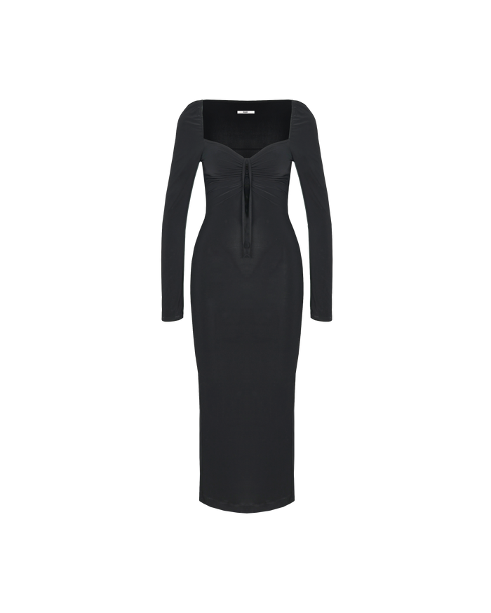 BOBBI TIE DRESS BLACK