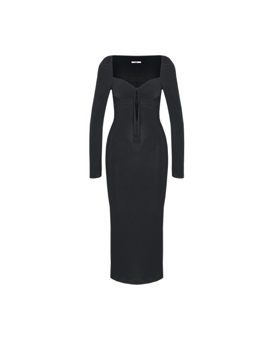 BOBBI TIE DRESS BLACK