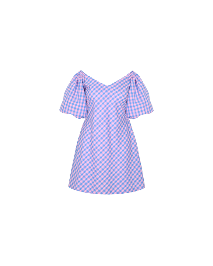 BON GINGHAM MINIDRESS PINKBLUEGINGHAM