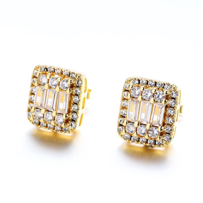 Brick Ice Gold Earring by CRUX