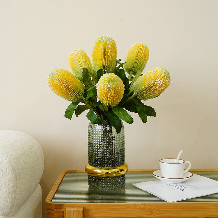 Bulk Artificial Banksia Protea Flower Stem 25 Inch Wholesale