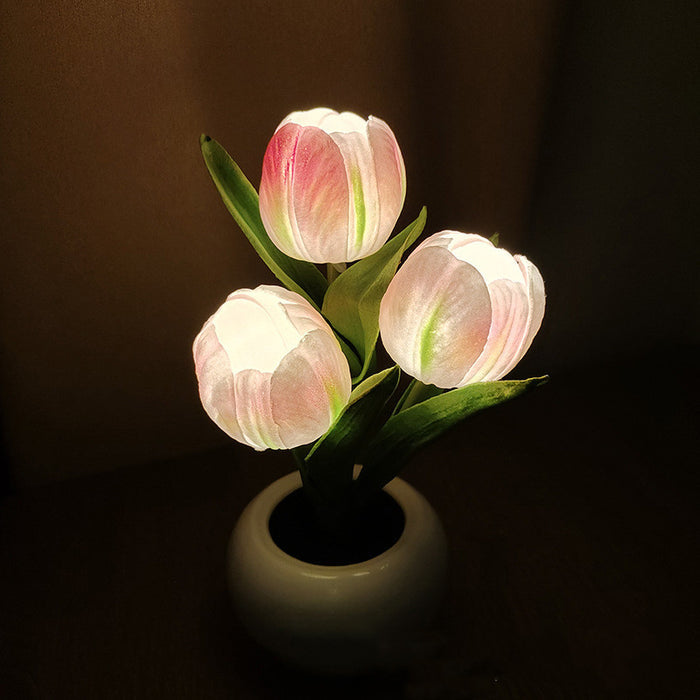 Bulk Artificial Flowers Bonsai Table Night Light Potted Flowers Wholesale