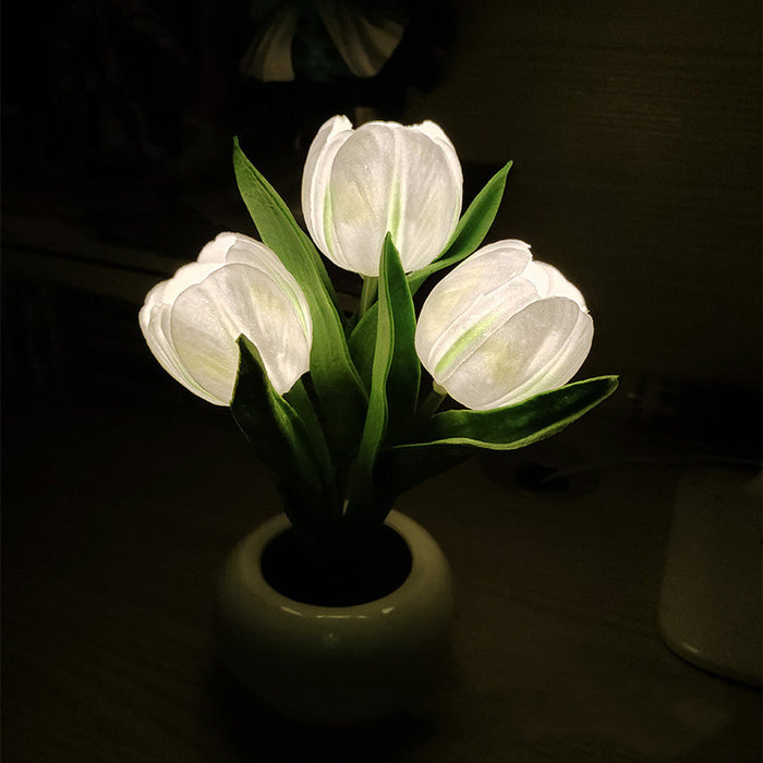 Bulk Artificial Flowers Bonsai Table Night Light Potted Flowers Wholesale