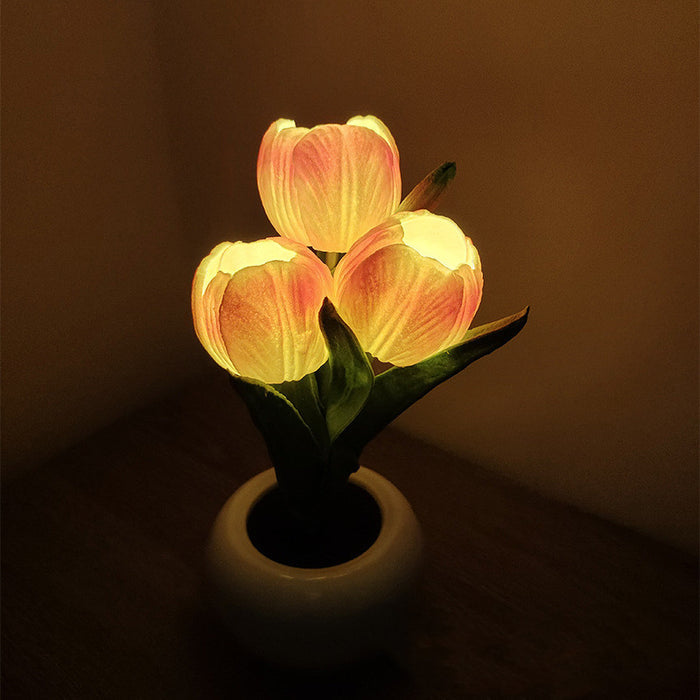 Bulk Artificial Flowers Bonsai Table Night Light Potted Flowers Wholesale