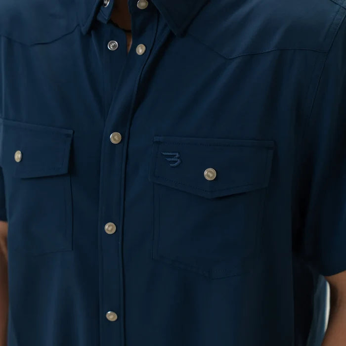 Burlebo Performance Western Shirt - Navy