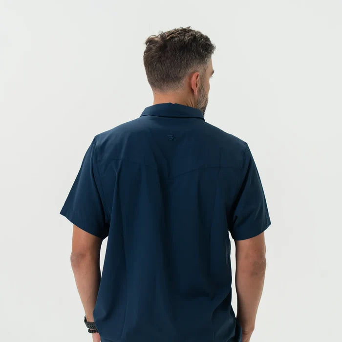 Burlebo Performance Western Shirt - Navy