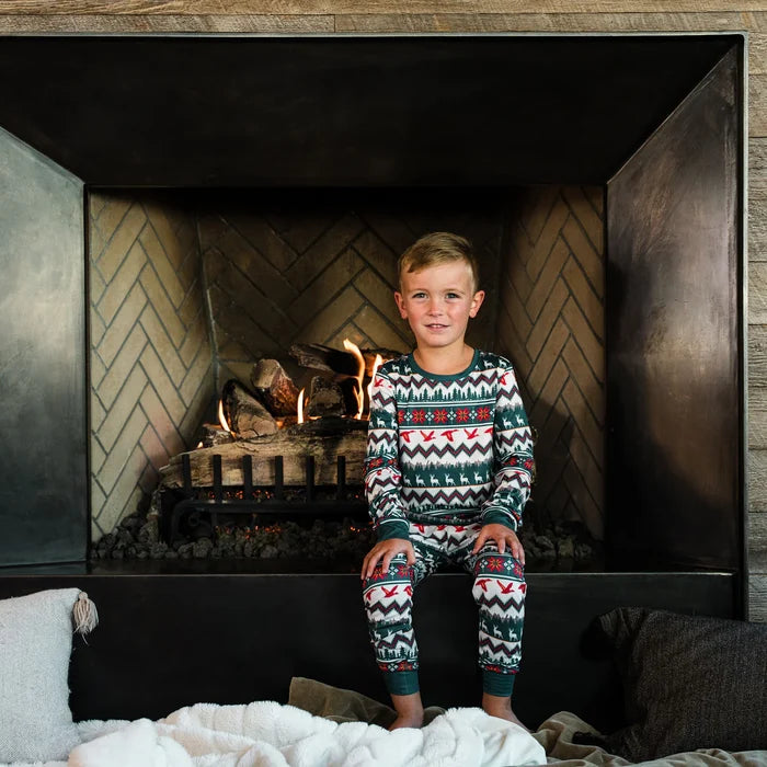 Burlebo Youth Pajama Set - Outdoors Christmas - ON SALE