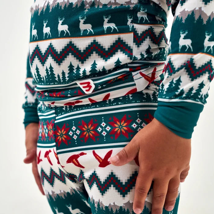 Burlebo Youth Pajama Set - Outdoors Christmas - ON SALE