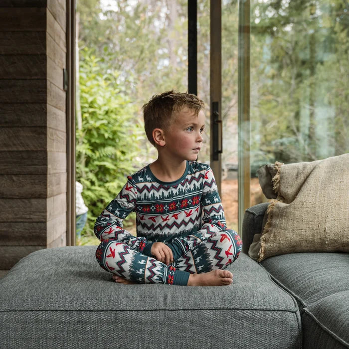 Burlebo Youth Pajama Set - Outdoors Christmas - ON SALE