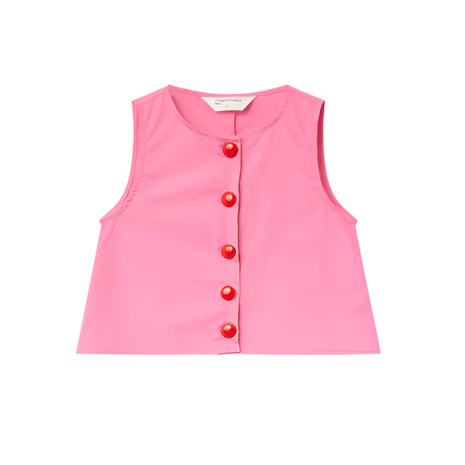 Buttoned Top Pink
