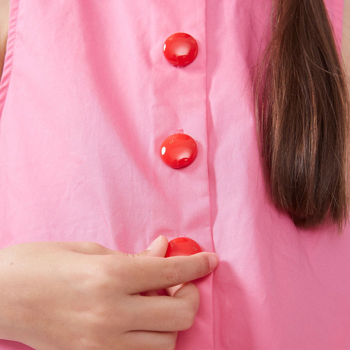 Buttoned Top Pink