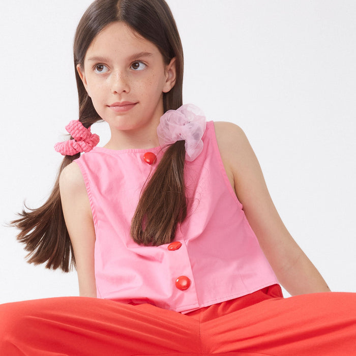 Buttoned Top Pink