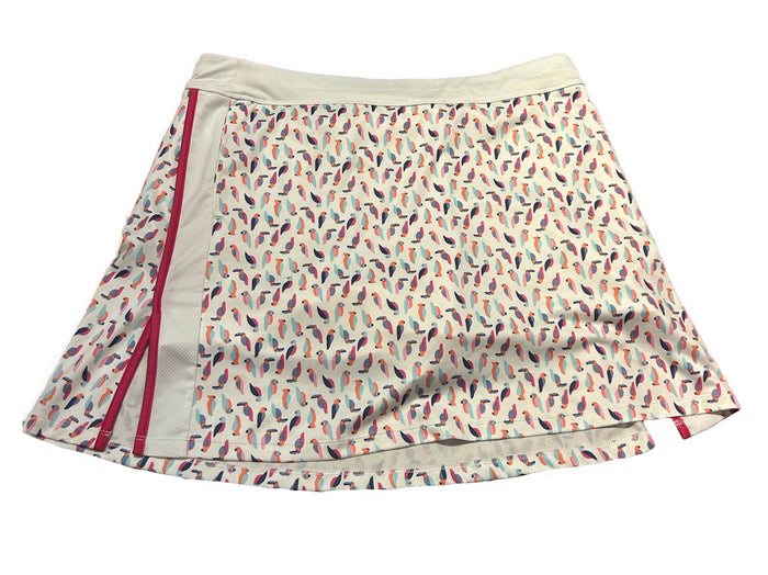 Callaway White Parrot Print Golf Skort Size XL MSP$88