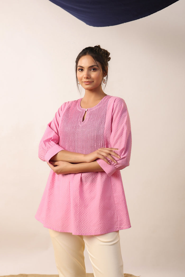Carnation Cotton Dobby Top