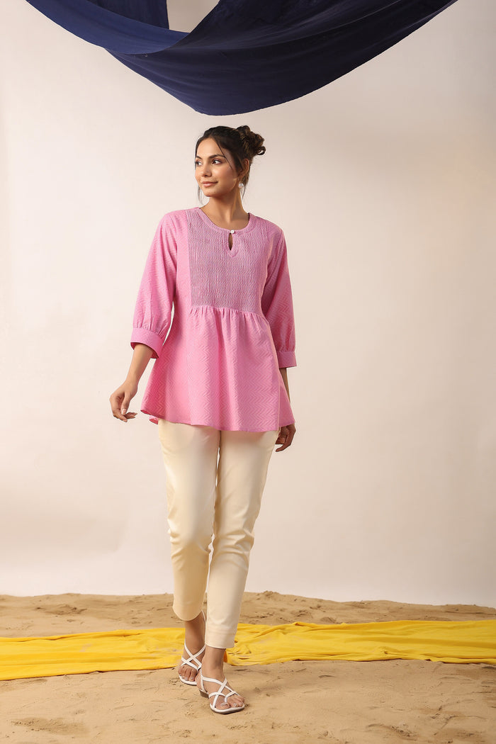 Carnation Cotton Dobby Top